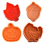 Autumn Pastry & Cookie Stampers (Set of 4)