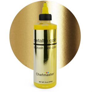Metallic Gold Airbrush Color 9 Ounce By Chefmaster