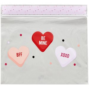 Heart Resealable Cellophane Candy Bags 20ct