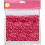 Scattered Hearts Resealable Cellophane Candy Bags 20ct