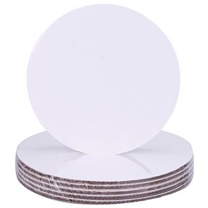 10" Greaseproof Round White Coated Cake Board (Pack of 12)