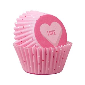 Scattered Heart Mini Cupcake Baking Cups-100 CT