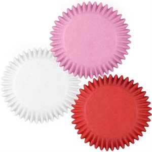 Red, White & Pink Standard Cupcake Baking Cups Combo-75 CT By Wilton