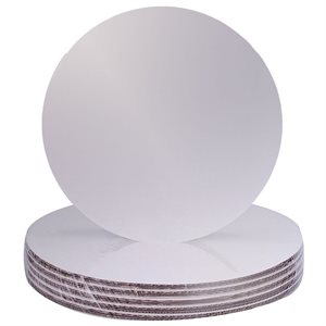 16" Greaseproof Round Silver Coated Cake Board (Single)