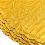 12" Gold Scalloped Cake Board (Pack of 5)