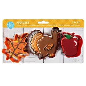 Harvest Color Cookie Cutter Set 3pc