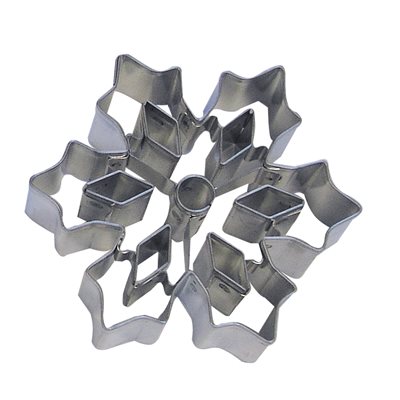 Snowflake 3D Cookie Cutter - 3 inch with cutouts - Latorta