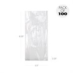 Cellophane Bags 3 1 / 2 X 2 1 / 4 x 8 1 / 4 Inch Pack of 100