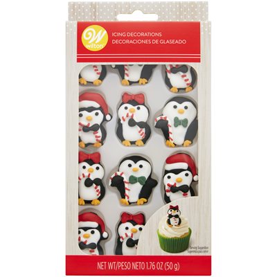 Christmas Penguins Royal Icing Decorations