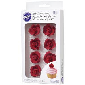 Red Roses Icing Decorations
