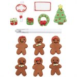 Customizable Gingerbread House Icing Decorations - 12ct