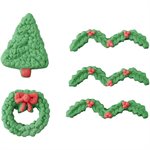 Gingerbread House Holiday Trim Royal Icing Decorations - 5ct