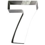 Stainless Steel Number Mold "7"- 8 1 / 2" x 5 1 / 2" x 2" Deep