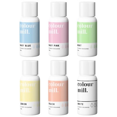 Pastel 6-Pack Oil-Based Coloring - 20mL each by Colour Mill