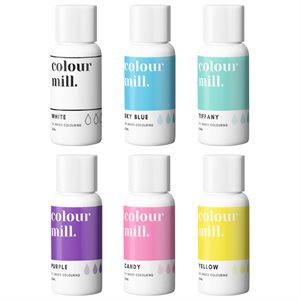 Rainbow 6-Pack Oil-Based Coloring - 20mL each by Colour Mill
