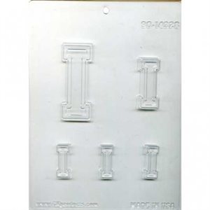 Collegiate Letter I Chocolate Candy Mold