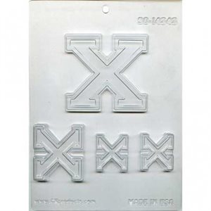Collegiate Letter X Chocolate Candy Mold