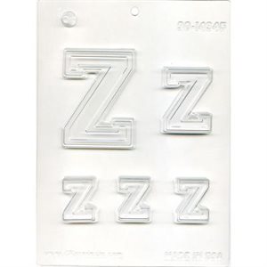 Collegiate Letter Z Chocolate Candy Mold