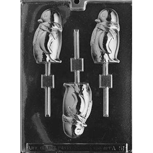 Penguin with Scarf Lollipop Chocolate Candy Mold