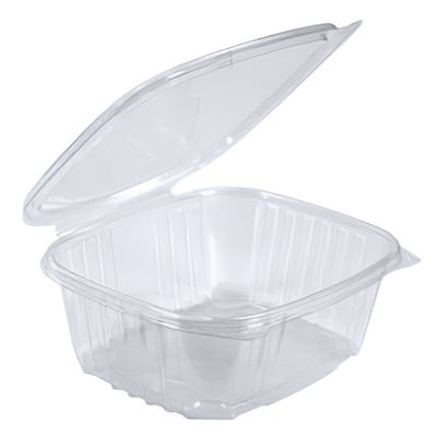 Rectangular Clear Plastic Hinged Container 32 Ounce