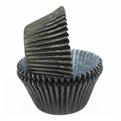 Black Greaseproof Jumbo Cupcake Baking Cup Liner