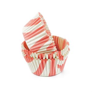 Pink Zebra Stripe Standard Cupcake Baking Cup Liner