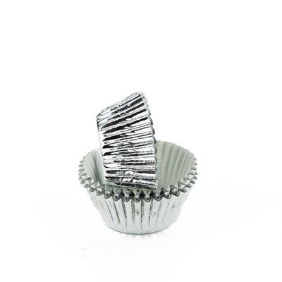 Silver Foil Mini Cupcake Baking Cup Liner