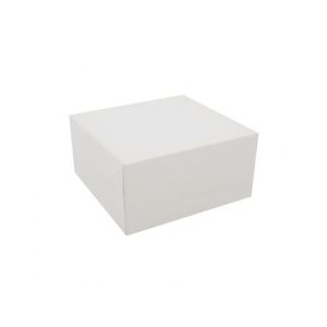 12 X 12 X 5 1 / 2 Inch White Cake Box 