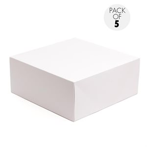 14 x 10 x 4 Inch White Cake Box Pack of 5