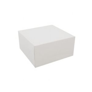 7 X 7 X 3 Inch White Cake Box 