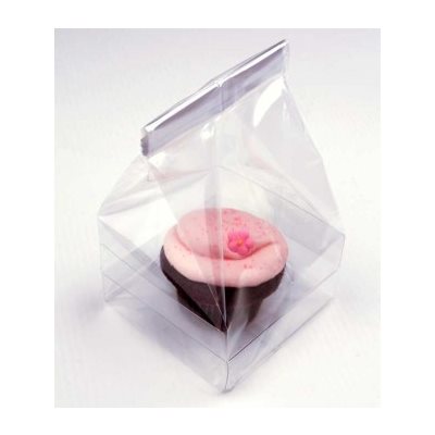 Cupcake Bag Standard Holds 1 Cupcake 4 x 4 x 7 Inch Pack of 100