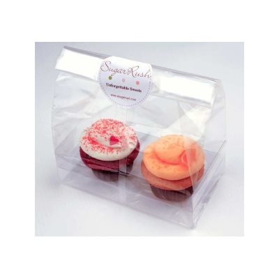 Cupcake Bag Standard Holds 2 Cupcakes 7 x 4 x 9 Inch Pack of 100