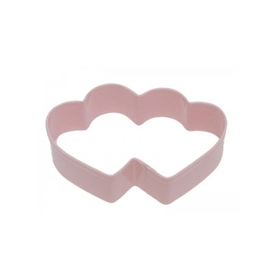 Double Heart Cookie Cutter Poly Resin 3 3 / 4 Inch
