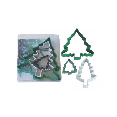 Christmas Tree Cookie Cutter Set Poly Resin 3 Pcs.