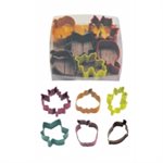 Mini Autumn Leaves Cookie Cutter Set Poly Resin 6 Pcs.