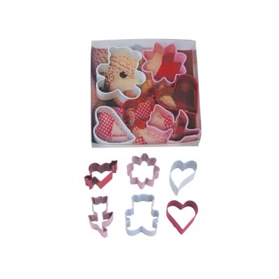 Mini Valentine Cookie Cutter Set Poly Resin 6 Pcs.