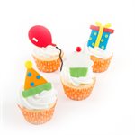 Cuite Cupcake Birthday Cookie Cutter Set 4 Pcs.