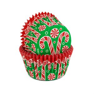 Candy Canes Standard Cupcake Baking Cup Liner -Pack of 32