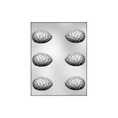 3D Crackled Egg Chocolate Candy Mold 2 1 / 2 Inch