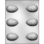 3D Crackled Egg Chocolate Candy Mold 2 1 / 2 Inch