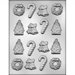 Christmas Assortment Chocolate Candy Mold 1 1 / 4 - 2 Inch