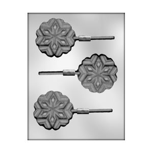Snowflake Lollipop Chocolate Candy Mold 3 Inch