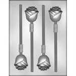 Rose Lollipop Chocolate Candy Mold1 7 / 8 Inch