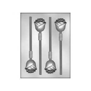 Rose Lollipop Chocolate Candy Mold1 7 / 8 Inch