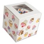 Cupcake Standard Cupcake Box 4" x 4"x 4" w / Square Window-