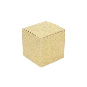 Gold Glitter Cupcake Box 2" x 2" x 2"