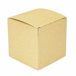 Gold Glitter Cupcake Box 3" x 3" x 3"