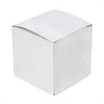 Silver Glitter Cupcake Box 3" x 3" x 3"