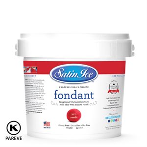 Satin Ice Rolled Fondant Icing Red 5 Pounds