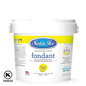 Satin Ice Rolled Fondant Icing Yellow 5 Pounds